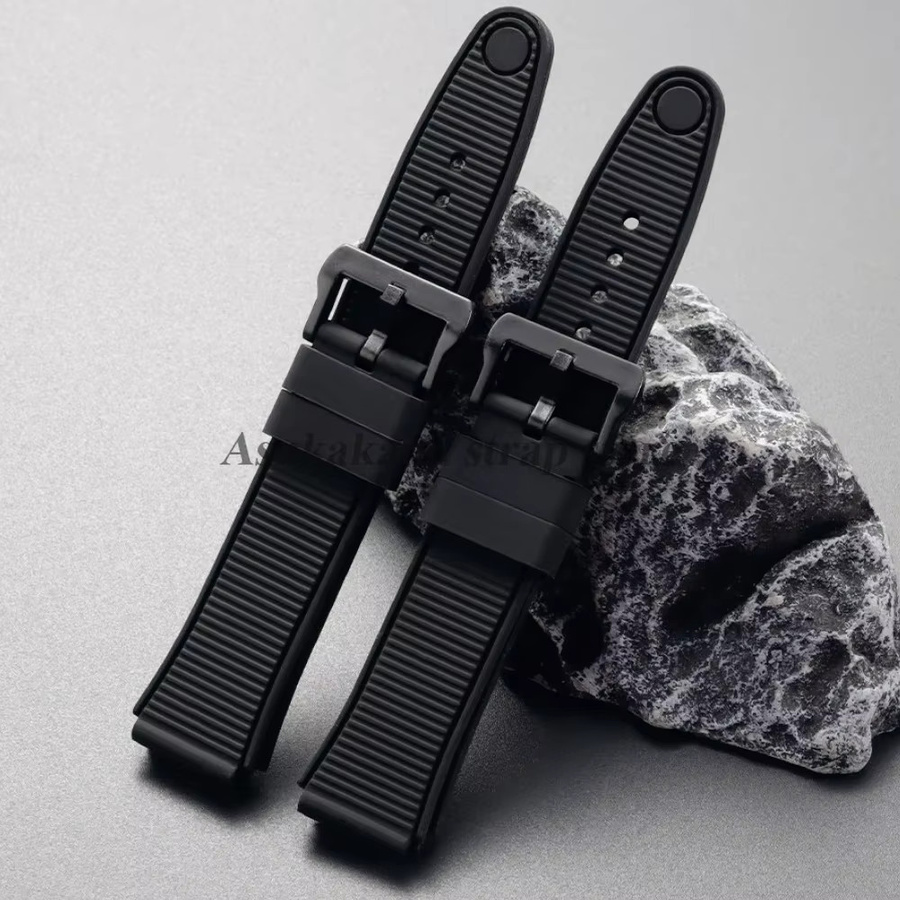 asukaband Uhrenarmband Silikon, Schwarz, 18 mm, Herren - Bild 5