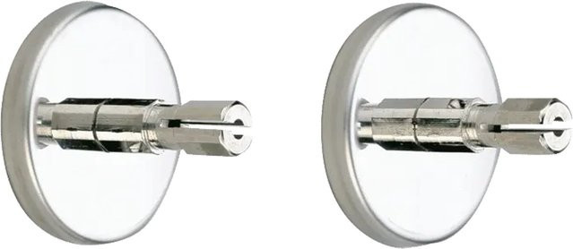 Delabie Befestigungsrosetten für Vorhangstangen Ø20 mm aus Edelstahl in Silber, 2 Stück - Bild 1