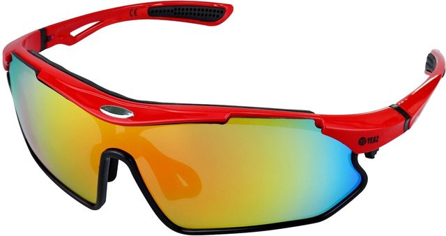 YEAZ Sport-Sonnenbrille, Vollrand, Kunststoff, rot, schwarz, Damen - Bild 1