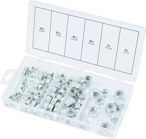 KS Tools 970.0480 Muttern-Sortiment in Silber mit Kunststoffbox - Bild 1