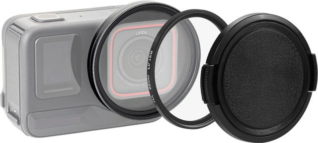 PULUZ PU969B UV-Linsenfilter mit Filteradapterring und Objektivabdeckung für Insta360 Ace Pro, Schwarz - Bild 1