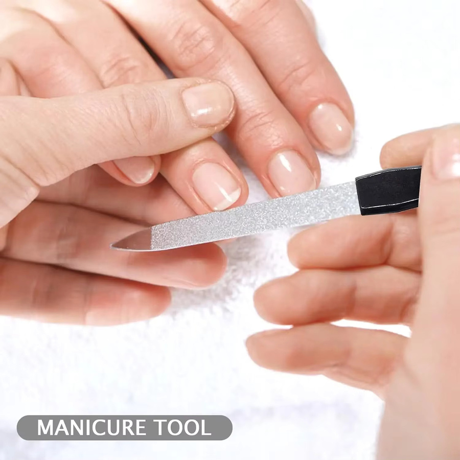 vvocci Nagelfeilen-Set, 3-teilig, doppelseitig, Metall, Unisex - Bild 2