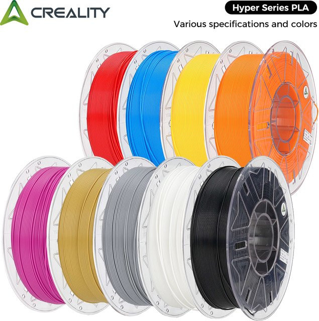 Creality Hyper PLA RFID-Filament 1,75 mm, 1 kg, Hochgeschwindigkeits-FDM-Filament mit integriertem Chip für K2 Plus Combo, Schwarz und Blau - Bild 1