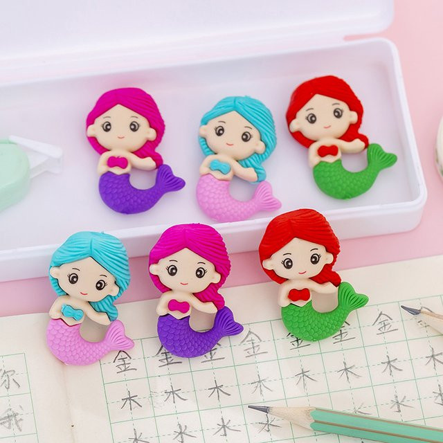 Kawai Schreibwaren Meerjungfrauen-Puzzle Radiergummi in Multicolour - Bild 1