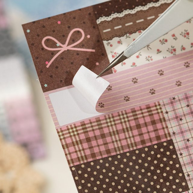 JIANQI Kreatives Gitter-Stanzsticker-Buch mit 30 Blatt für DIY Scrapbooking und Tagebuch-Dekoration in Multicolour - Bild 1