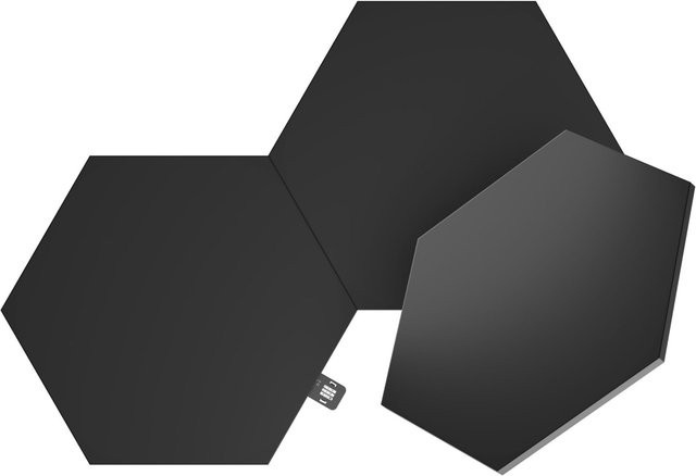 Nanoleaf Shapes Hexagons Ultra Black Edition Expansion Pack LED-Set in Schwarz, 3er-Pack - Bild 1