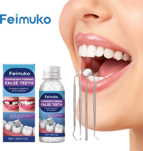 FEIMUKO Temporäres Zahnreparatur-Set, Harz-Festkleber, DIY Dentalbedarf - Bild 1