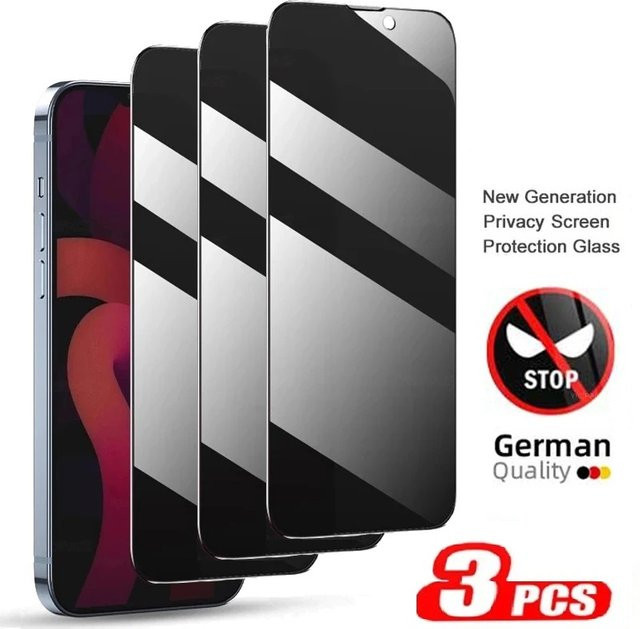 3 Stück Privatsphäre Displayschutzfolie aus gehärtetem Glas für Xiaomi Redmi 10A 10C 12C Note 11E 10 Lite Youth Edition - Bild 1