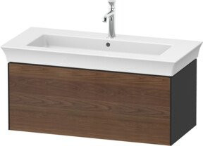 Duravit Waschtischunterschrank White Tulip ohne Aufsatz in Mattgrau B: 98,4 cm, H: 41 cm, T: 45,8 cm - Bild 1
