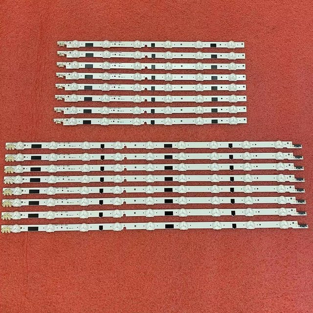 LED-Streifen Set in Weiß für Samsung UE46F6100 UE46F6100AW UE46F6800 UE46F6200AK UE46F6200AK UE46F6400AK UE46F5500 mit den Teilenummern BN96-25309A 25308A 27898A - Bild 1