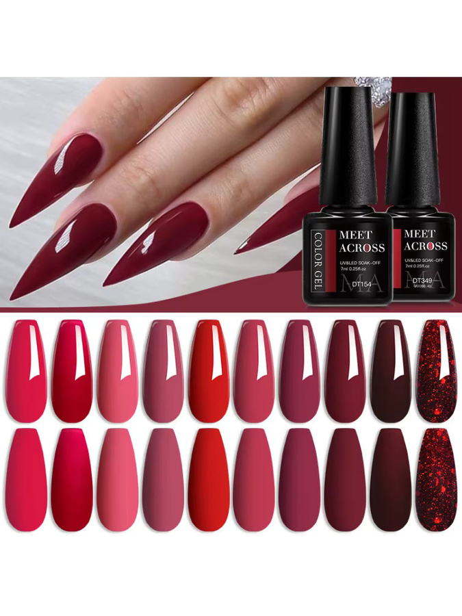 Meet Across Crimson Nagellack, burgunderrot, glänzend, 7 ml - Bild 7