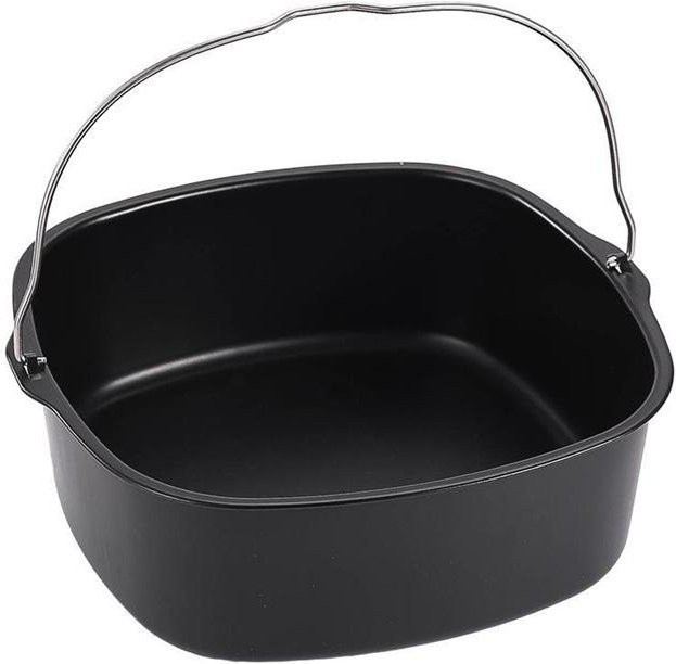 Antihaftbeschichtetes Backblech von Yiran Furniture als Backform und Zubehör für Heißluftfritteusen in Schwarz - Bild 1