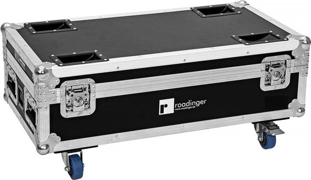 Roadinger Flightcase 6x AKKU IP UP-4 Plus HCL Spot WDMX mit Ladefunktion, Schwarz - Bild 1
