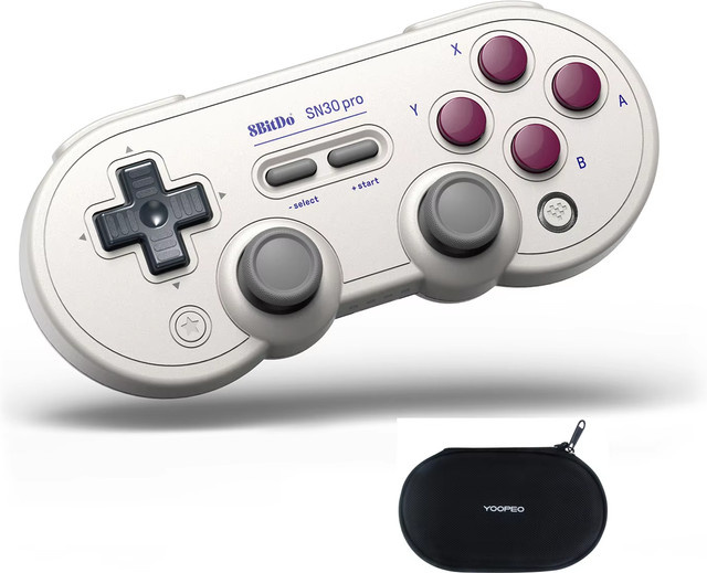 8BitDo SN30 Pro Wireless Controller Black Bluetooth Gamepad für Nintendo Switch, PC, macOS, Android, Steam und Raspberry Pi - Bild 1