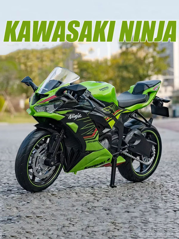 MAKEDA Diecast Modellmotorrad Kawasaki Ninja ZX-6R Legierung Spielzeug in Grün im Maßstab 1:12 - Bild 4