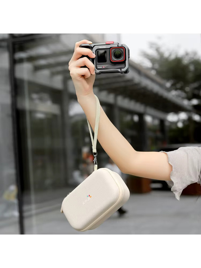 XFJI Harte Reise-Aufbewahrungstasche für Insta360 Ace Pro 2 und ACE Pro Xplore Bundle Kit in Beige (nur Hülle) - Bild 5