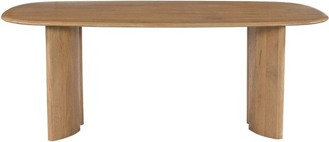 Vente-unique Esstisch Islara aus Mangoholz, oval, Naturfarben, B: 200 cm, T: 100 cm, H: 76 cm - Bild 1