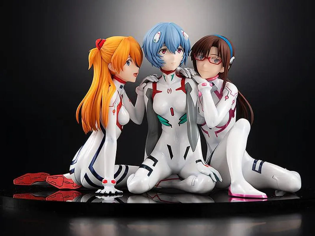 KADOKAWA KDcolle Evangelion 3.0+1.0 Thrice Upon a Time und Mari Newtype Cover Scale Figure Asuka und Rei in Weiß, Maßstab 1/8 - Bild 2