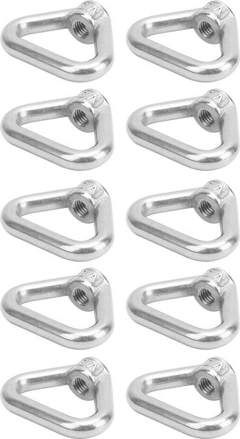 10 Stück Dreieck Ringmutter Ösenmutter M8 aus silbernem 304 Edelstahl - Bild 1
