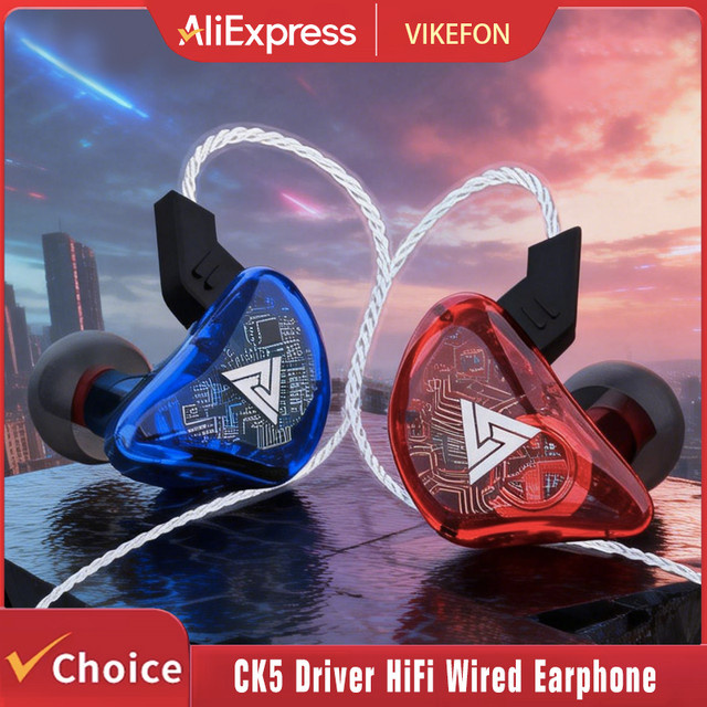 VIKEFON CK5 Dynamic Copper Driver HiFi-In-Ear-Kopfhörer mit Mikrofon und 3,5 mm Klinkenanschluss - Bild 1