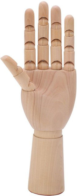 GoolRC Bewegliches Holz-Handmodell zur Dekoration in Braun und Beige - Bild 1
