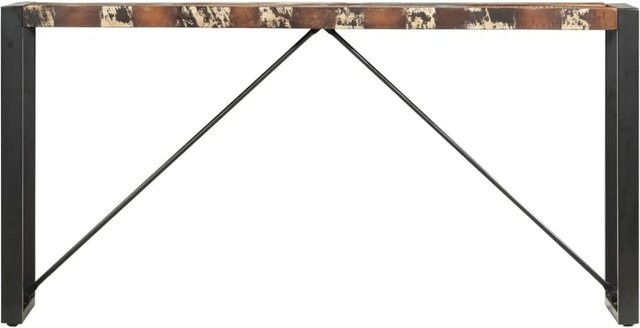 vidaXL Konsolentisch aus Massivholz in Braun im Industrial Design B/T/H: 150 x 35 x 76 cm - Bild 1