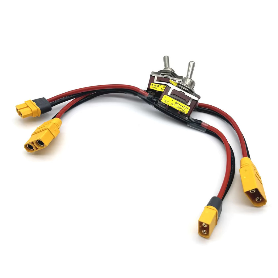 LAJQTAO Hochstrom Adapter Set mit Schalter XT30 XT60 XT90 Buchse auf Stecker für RC Lipo Batterien und DIY Steuerungsteile - Bild 2