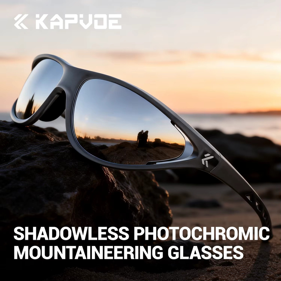 Kapvoe Sportsonnenbrille, Herren, Vollrand, Kunststoff, Photochrom - Bild 2