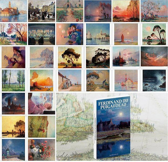 30 Stück Ferdinand du Puigau Postkarten Set mit impressionistischen Ölgemälden in Multicolor - Bild 1