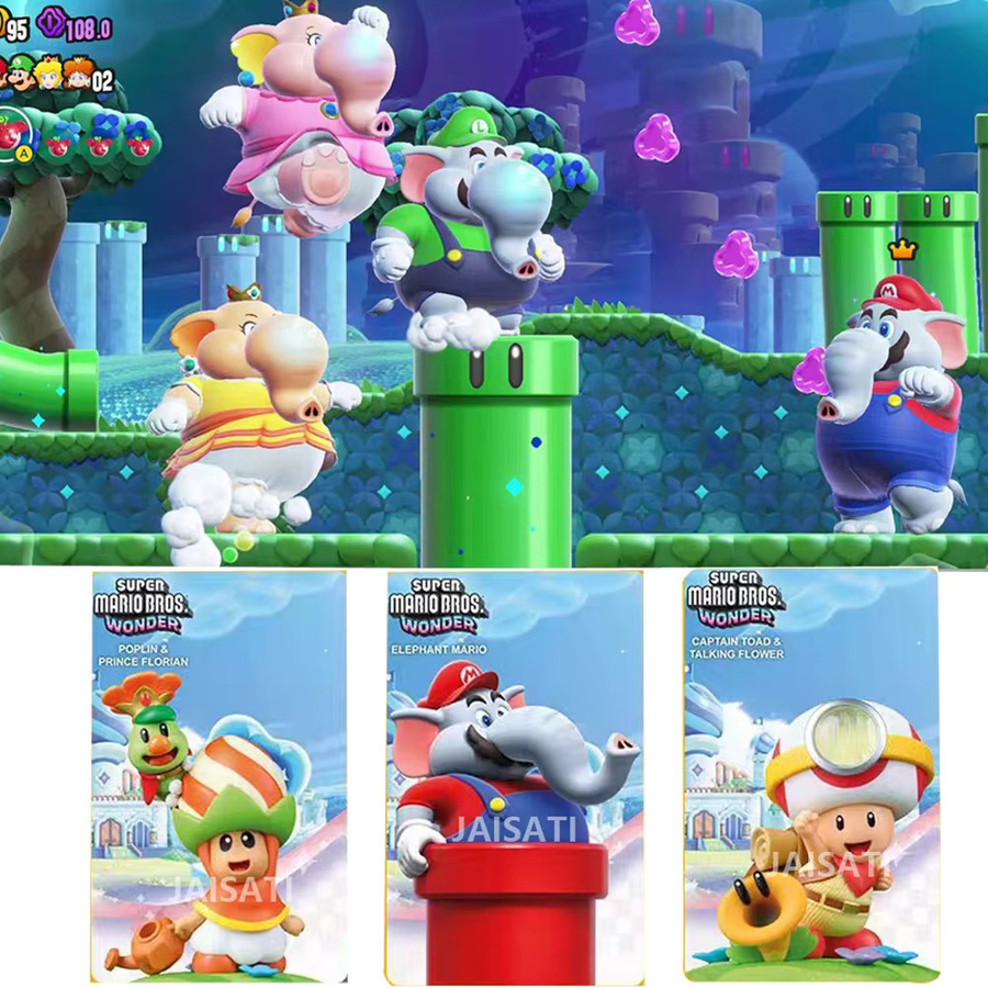 Nintendo Super Mario Meetup in Bellabel Park Poplin Prince Florian Captain Toad & Talking Flower Elephant Karte für Switch2 - Bild 2