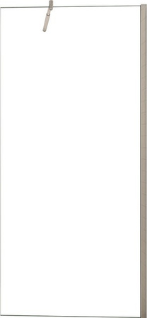 AICA Walk-in Duschkabine Duschwand mit 8mm Nano ESG Glas in Transparent, B: 100 cm, H: 200 cm