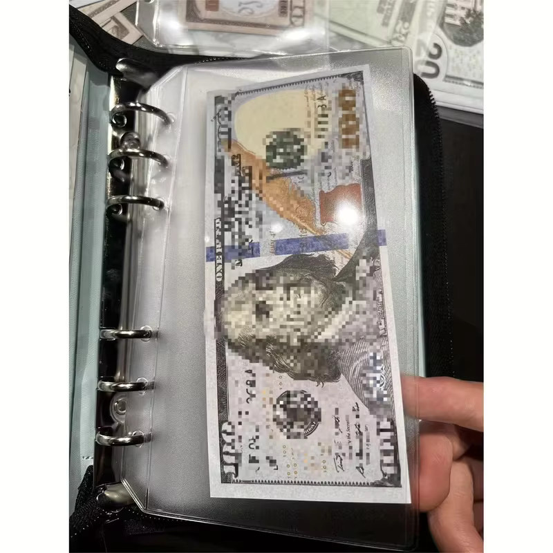 Set aus transparenten Budget-Umschlägen für 6-Loch-Ordner aus PVC, A6 Loseblatt-Taschen ohne Reißverschluss - Bild 4