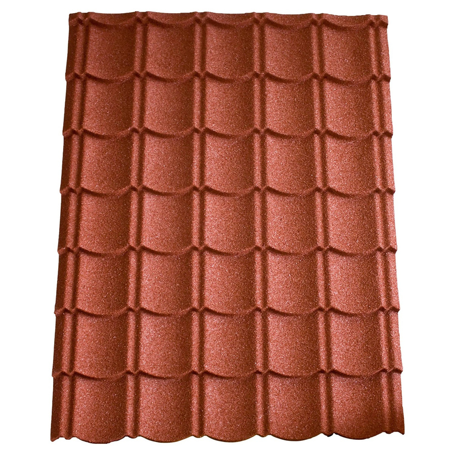 Easypan Metalldachpfanne in Ziegeloptik mit Granulat in Rot, B: 1135 mm x H: 860 mm - Bild 2