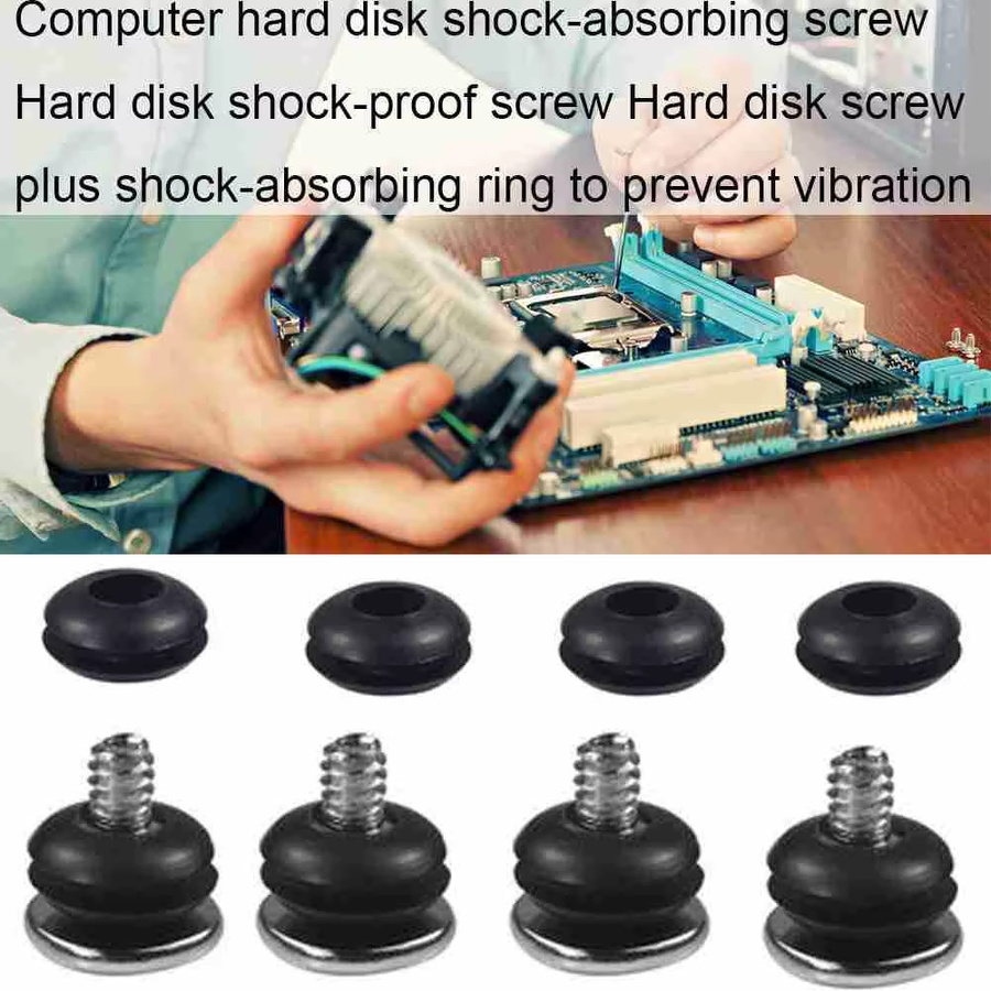 Fractal Design Festplatten-Stoßdämpferschrauben mit Gummiringen in Schwarz für Tower Case Original Festplattenhalterungen - Bild 5