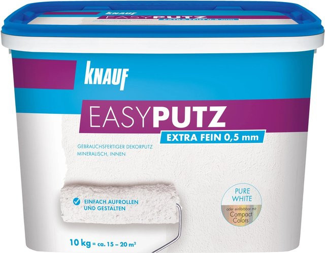 Knauf Easy Putz Gipsspachtel Schneeweiß Matt Extra Fein 0,5 mm Körnung 10 kg - Bild 1