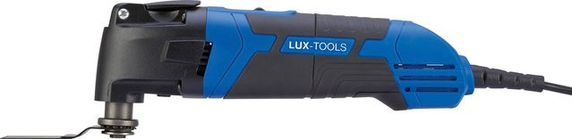 LUX-TOOLS Multitool E-MFW-23 7-teilig in Blau-Schwarz mit Zubehör wie Segmentblatt, Tauchblatt und Schleifpad - Bild 1