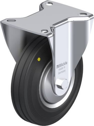 Blickle Bockrolle 666313 B-VE 125R-EL-FA in Silber mit 125 mm Rad-Durchmesser und 100 kg Tragfähigkeit - Bild 1