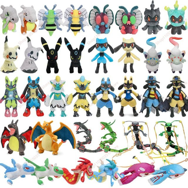 TAKARA TOMY Pokémon Plüsch Glänzender Mimikyu Charizard Rayquaza Butterfree Cubone Latias Lucario Mega Rayquaza, Stofftier, Plüschfigur - Bild 1