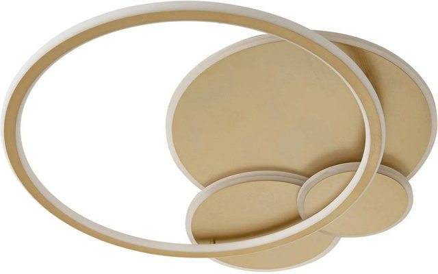 Lucande LED Deckenlampe Circulo Modern 4-flammig in Gold Messing aus Metall dimmbar - Bild 1