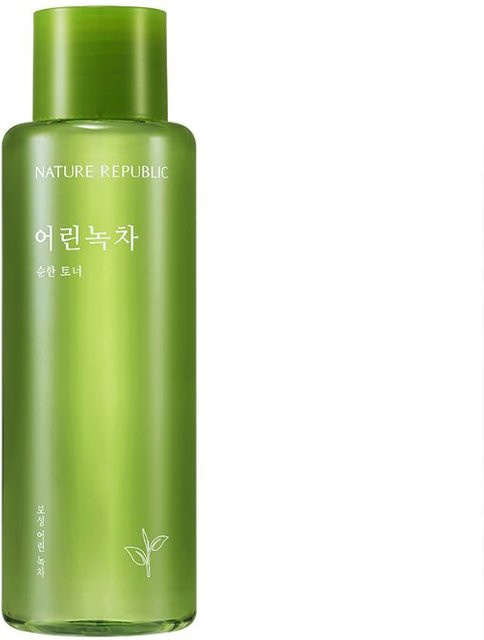 Nature Republic Mild Green Tea Toner, Gesichtstoner mit Grüntee-Extrakt, 155 ml, Empfindliche Haut - Bild 1