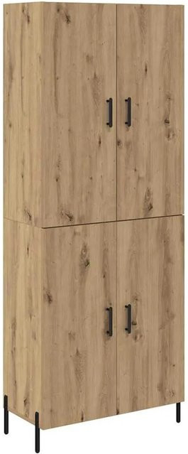 vidaXL Highboard Artisan-Eiche in Braun aus Holzwerkstoff, B/T/H: 69,5 x 34 x 180 cm - Bild 1