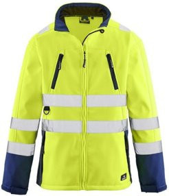 3M 4 Protect Softshell Jacke Pittsburgh in Leuchtgelb/Navy, Größe 2XL, nach EN ISO 20471 - Bild 1