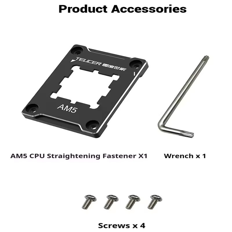 AMD AM5 Secure Frame CPU Biegekorrektur aus CNC-Aluminiumlegierung in Schwarz inklusive Schraubendreher - Bild 2