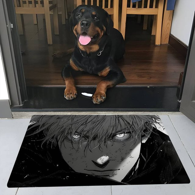 Potdemiel Jujutsu Kaisen Fußmatte im nordischen Stil, rutschfest für Wohnzimmer, Schlafzimmer oder Balkon - Bild 1