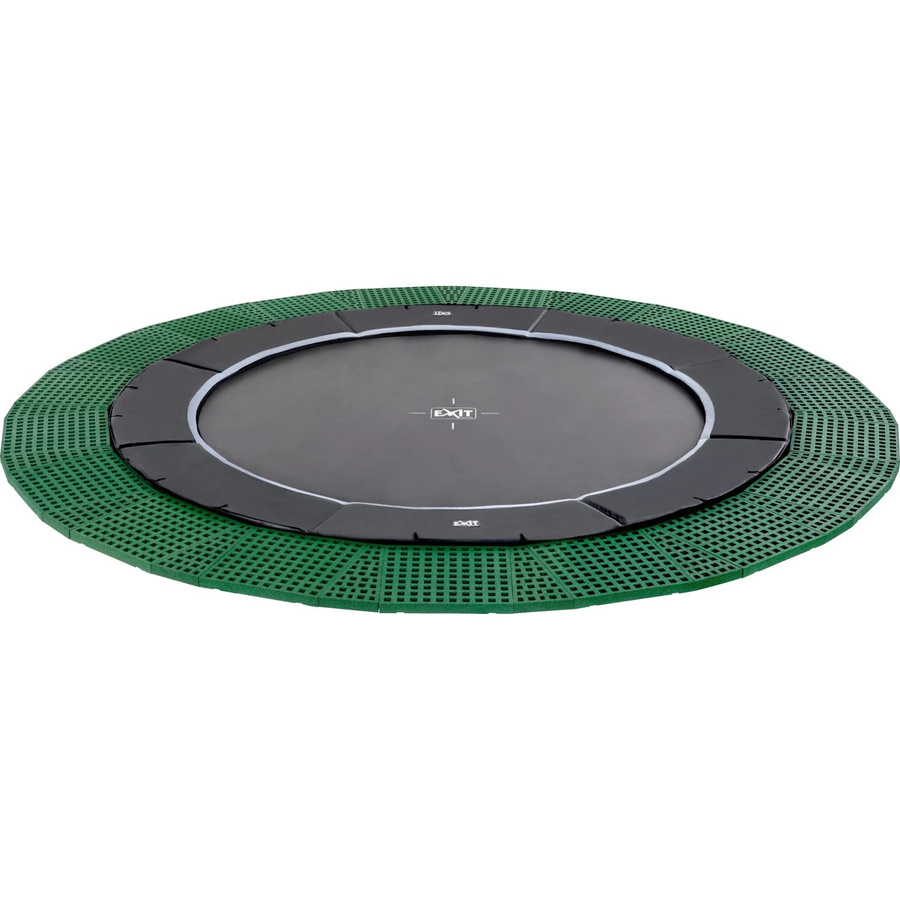 EXIT Dynamic Ebenerdiges Trampolin Durchmesser 366 cm in Schwarz mit FreeZone Sicherheitsplatten - Bild 2