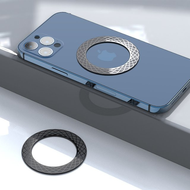 HTHwish Magnetische Handy Auto Halterung mit MagSafe Kompatibilität und Magnet Patch in Weiß für iPhone, Xiaomi und Huawei - Bild 1