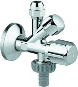 Grohe WAS-Kombi-Eckventil 1/2" in Chrom mit Rückschlagventil und selbstdichtendem Anschlussgewinde für die Wandmontage - Bild 1