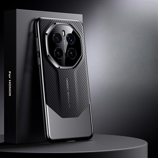 Honor Magic7Pro Handyhülle mit Kohlefasertextur in Grau - Bild 1