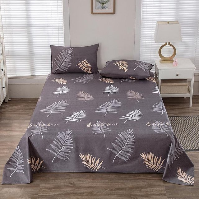 Wasserdichtes Bettlaken von Yiran Furniture in Grau mit floralem Design, B/B/H: 230 x 250 cm - Bild 1