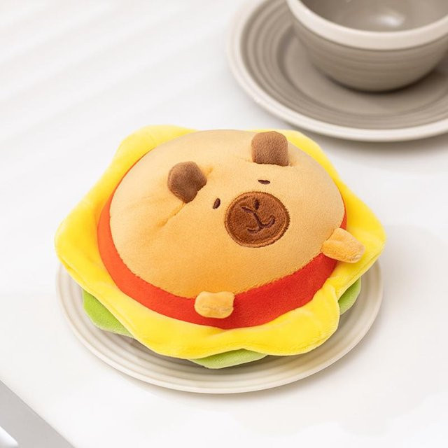 Yiran toy Brot-Serie Plüschtier, Hamburger Croissant, 15cm - Bild 1